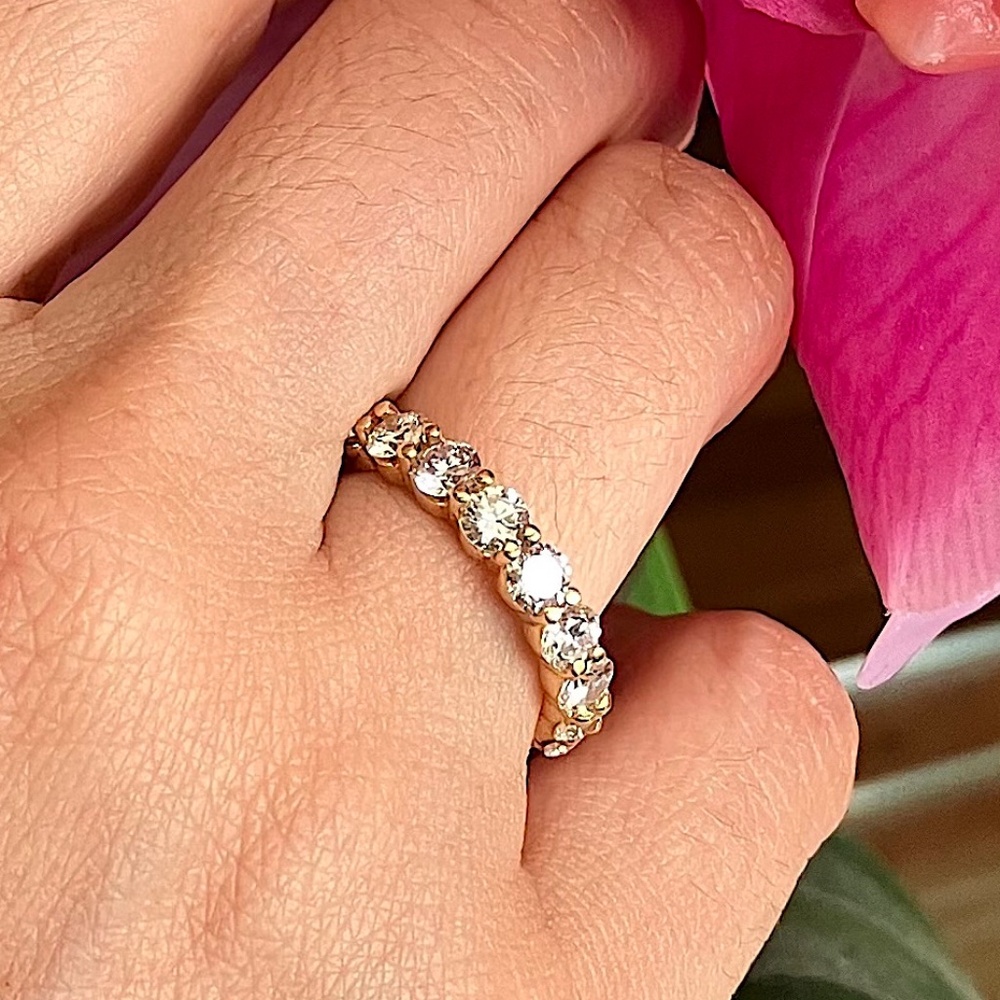 18kt Yellow Gold 3.94ct Diamond Wedding Eternity Ring All sizes Anniversary Ring